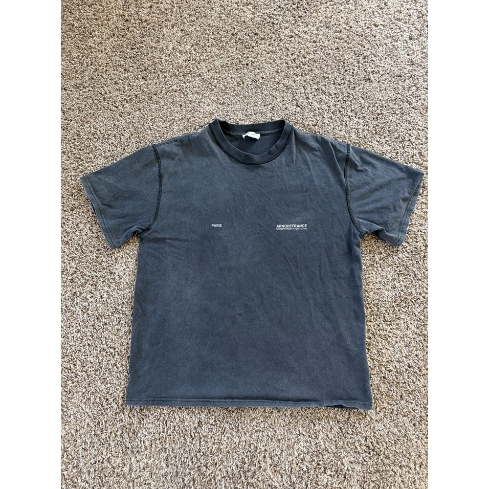 Arnodefrance Paris Mens Short Sleeve Washed Grey XL - Picture 1 of 5